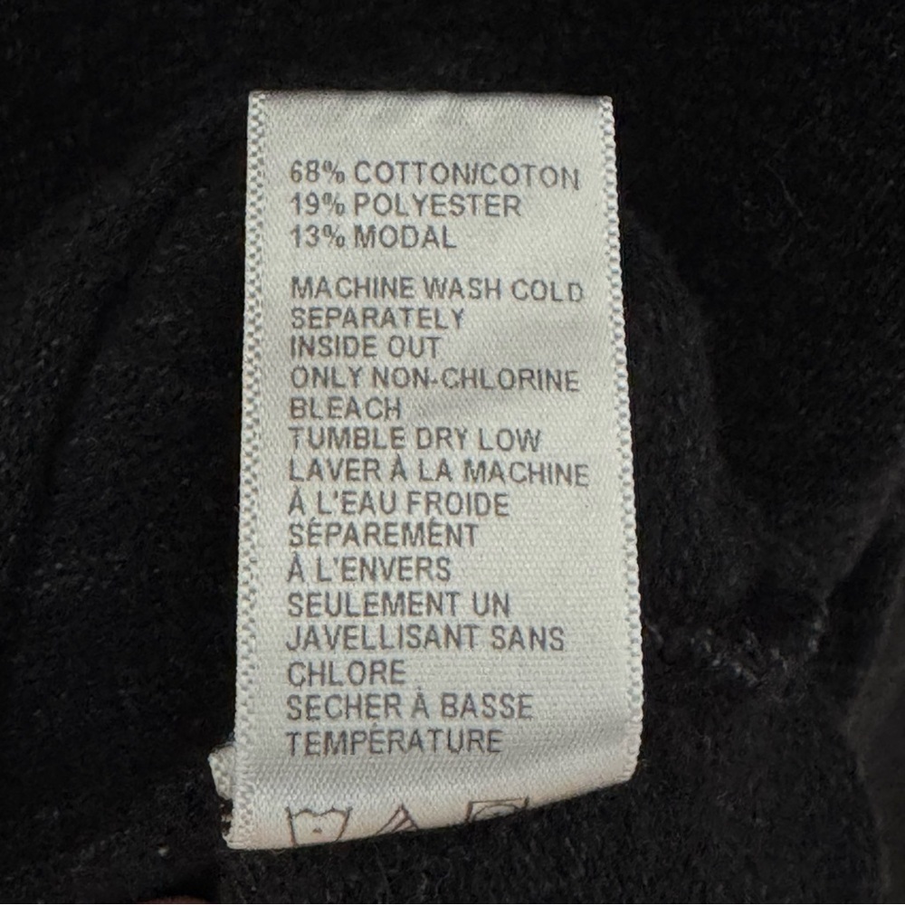 JAMES PERSE Long Sleeve V-Neck Top Black Knit Size 2/Medium - Picture 9 of 12